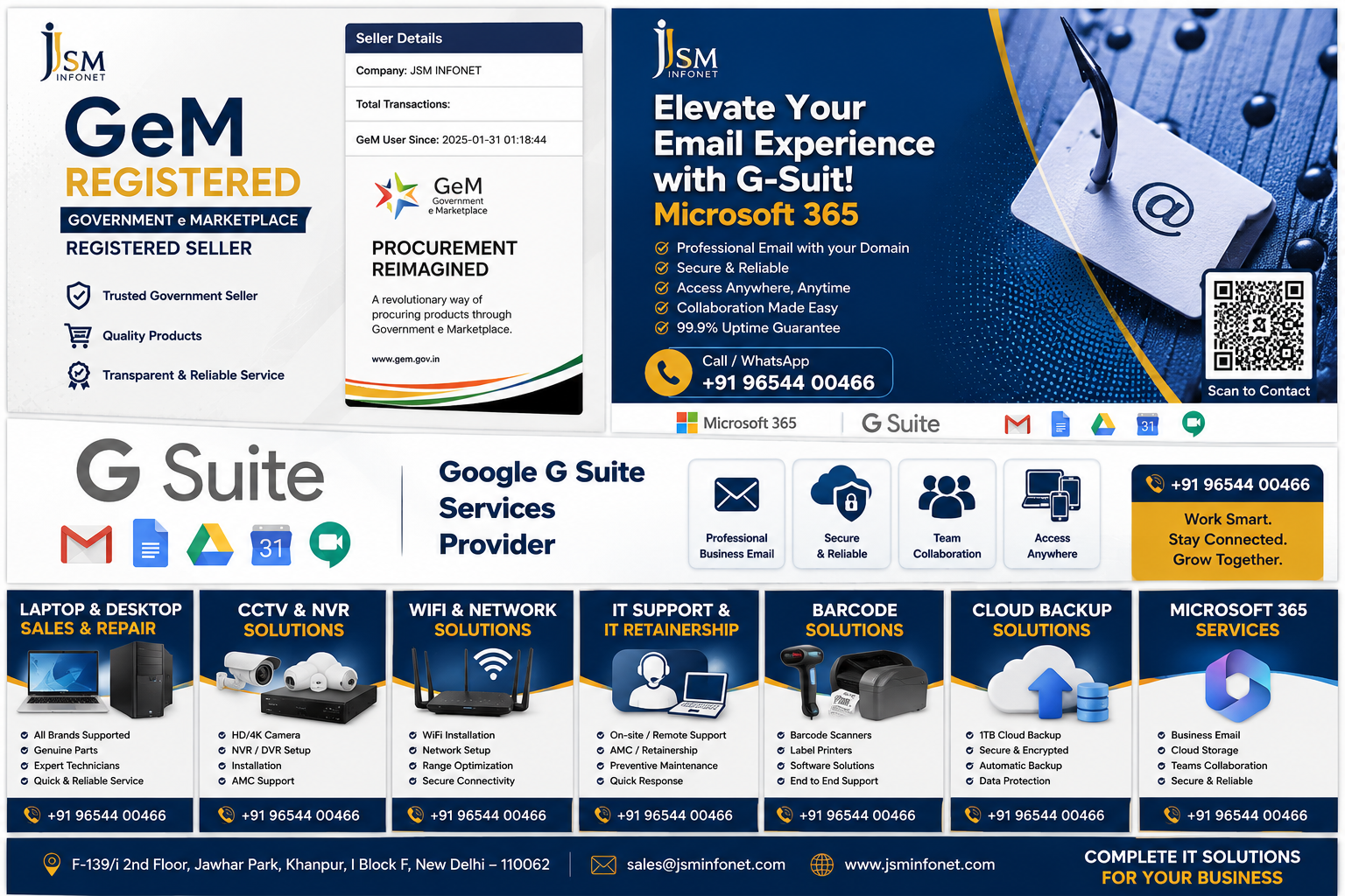 JSM INFONET Google Workspace, G Suite, Microsoft 365 and Professional IT Services